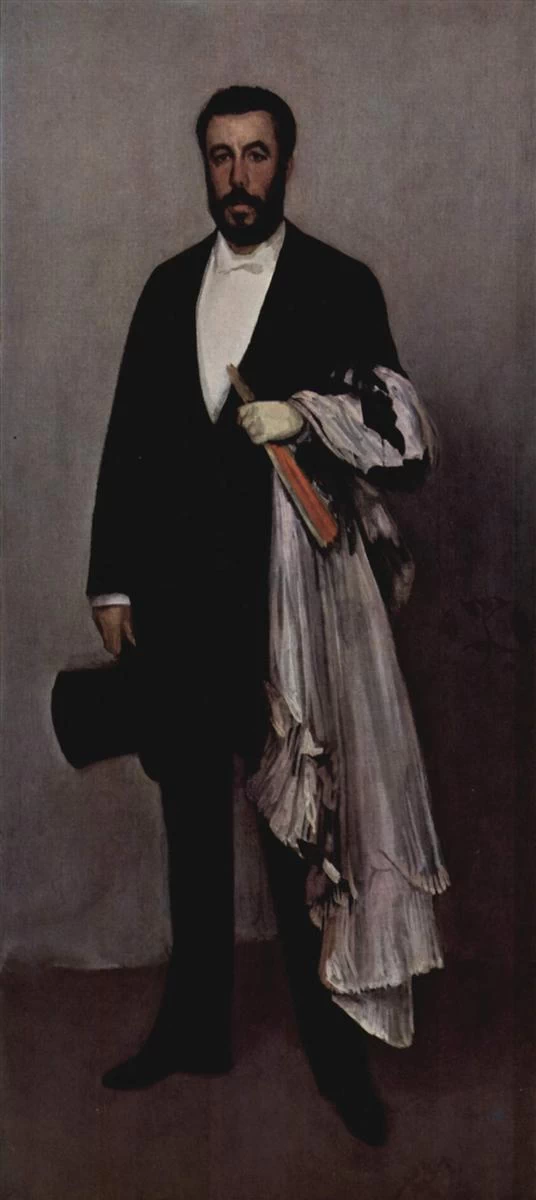 Ames McNeill Whistler - Composizione in rosa chiaro e nero, Ritratto di Théodore Duret